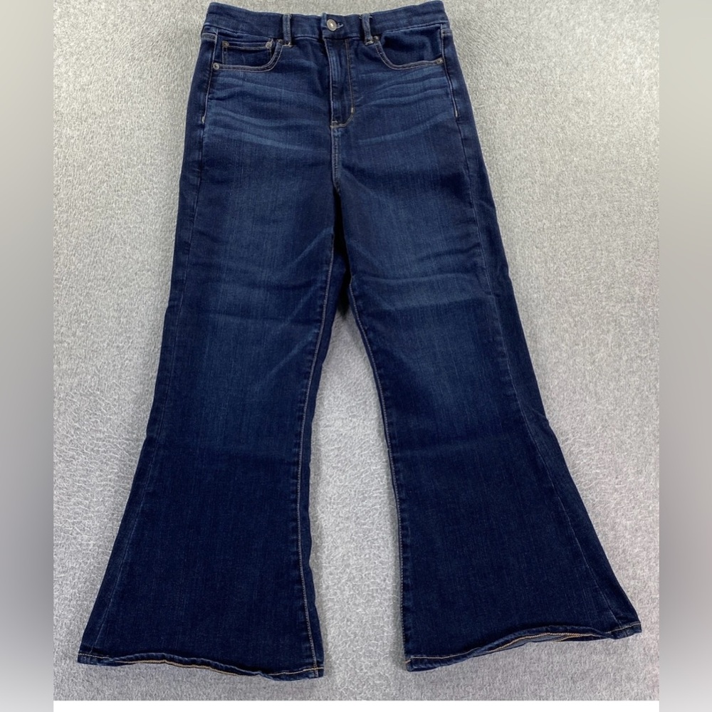 American Eagle Outfitters Dark Blue Flare Jeans Size 10 X Short